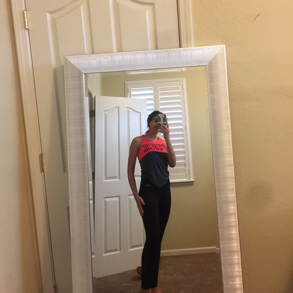 gym tank from pink! dri-fit material